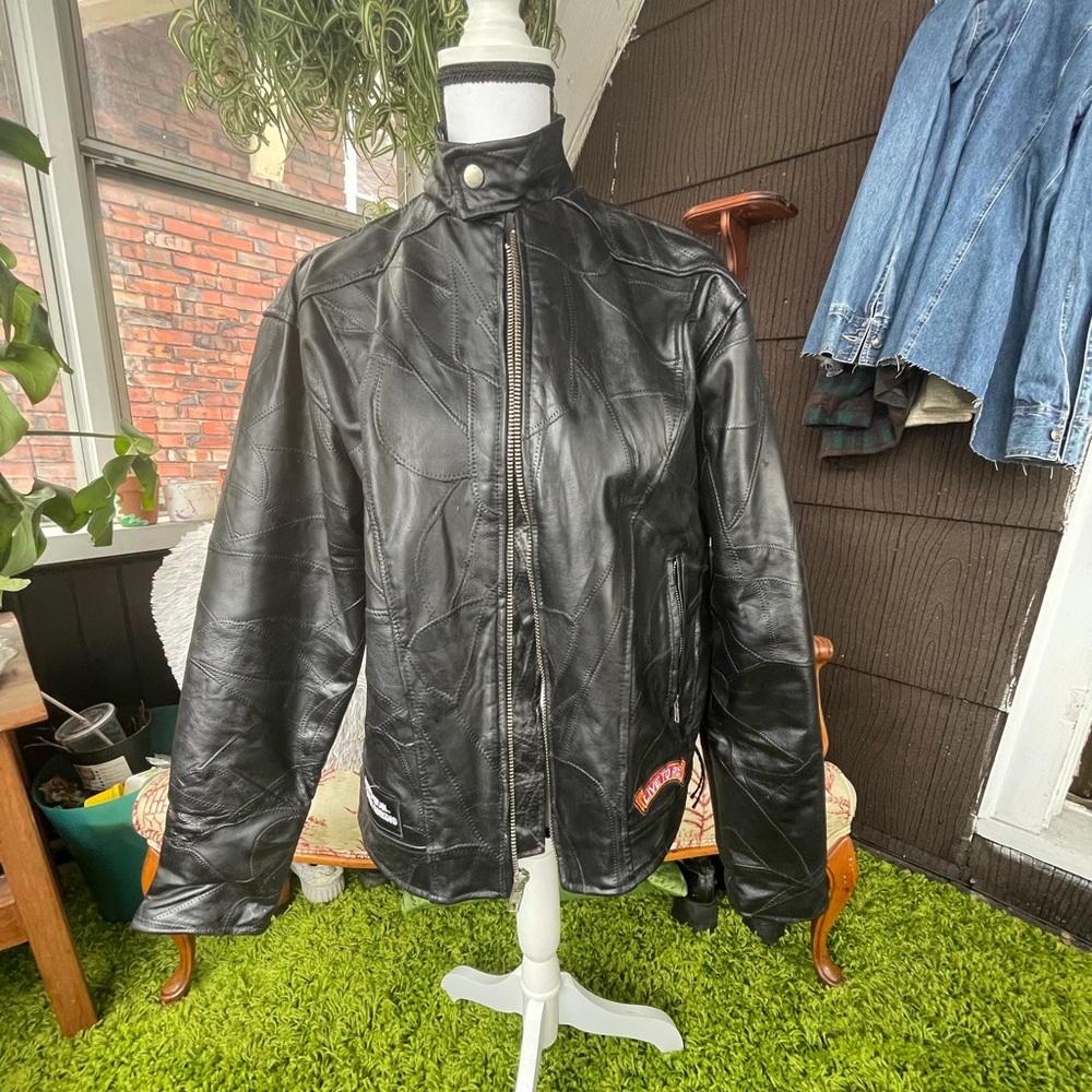 Leather Biker Jacket - Picture 2 of 5